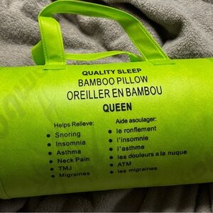 Bamboo Pillow - Queen - Bright Green